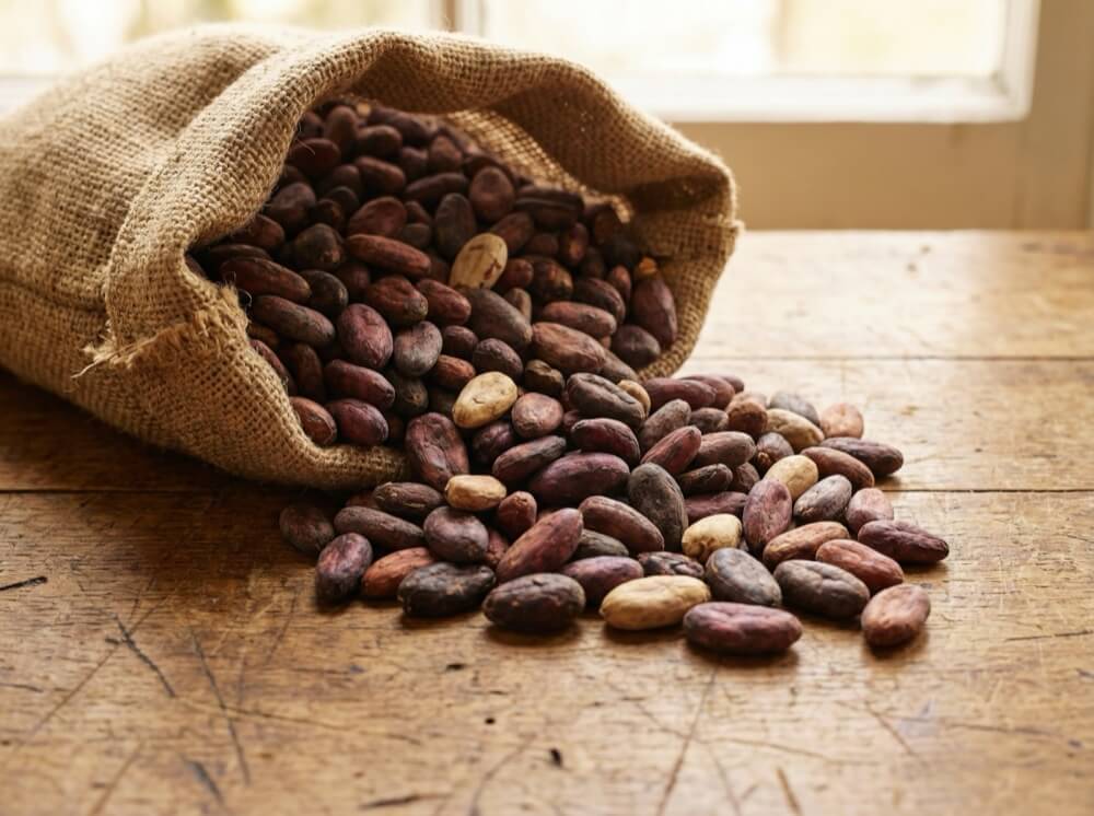 Rauwe cacaobonen